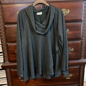 Style&Co 1X grey cowl neck sweater good condition